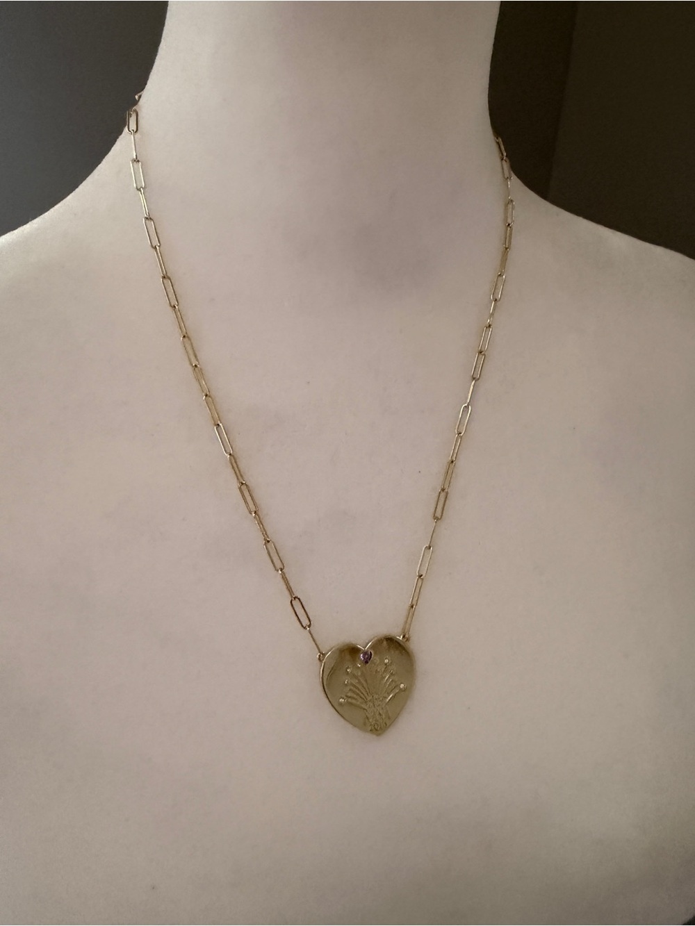 Melinda Maria Gold Heart Pendant Necklace Women Jewelry - Picture 3 of 6